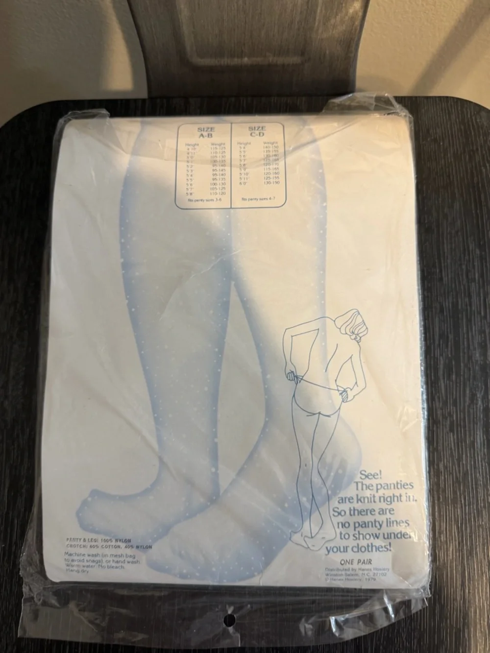 Vintage 1979 Winteralls Underalls Pantyhose Panties NOS Wine Legs A-B Hanes
